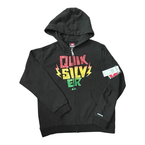 Quiksilver Boys Zip Up Hoodie Sweater Size: M(12-14) ❤️💛💚 BRAND NEW NWT 💚💛❤️ - Picture 1 of 8